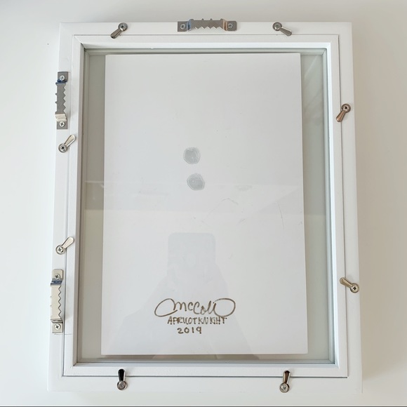 Orange Floral Woman Print in White Frame - Picture 4 of 6